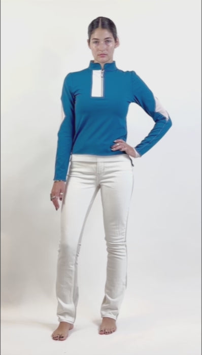 A model showing off the shirt in this 360 degree video.